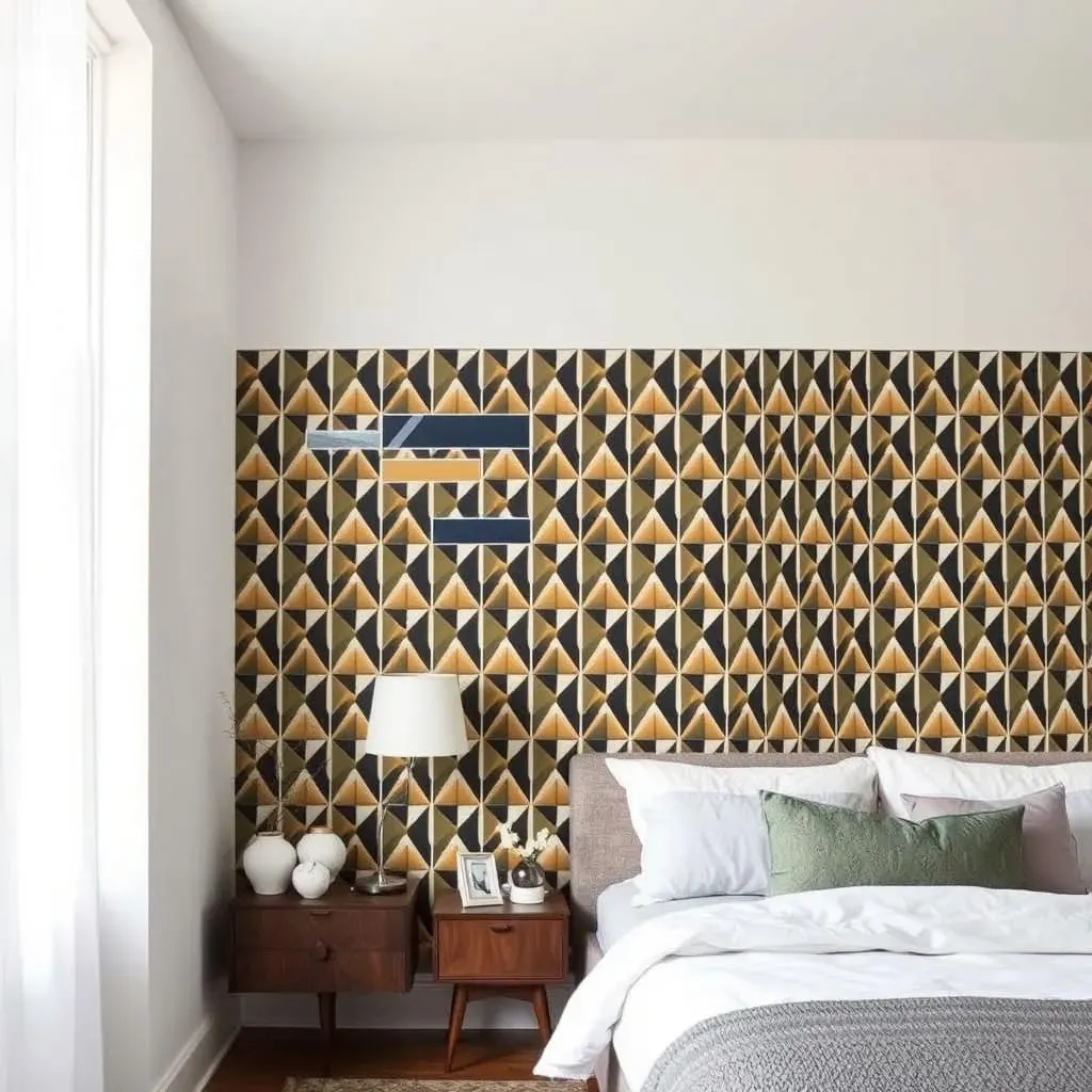 Easy DIY Projects: Bedroom Accent Wall Ideas Using Wallpaper