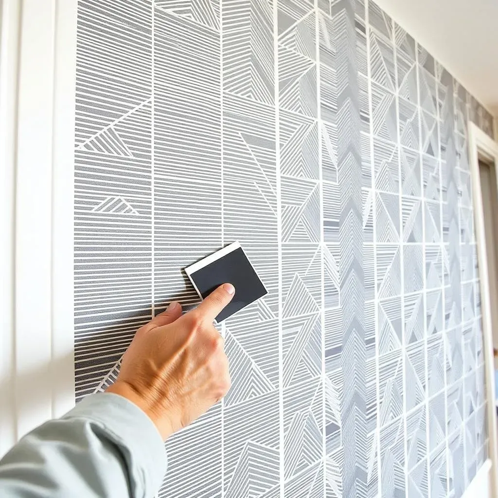 Easy Modern Accent Wall with Wallpaper