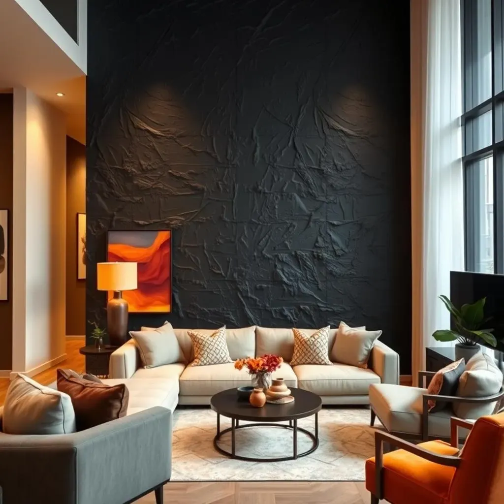 Exploring the Magic of Textured Black Accent Walls