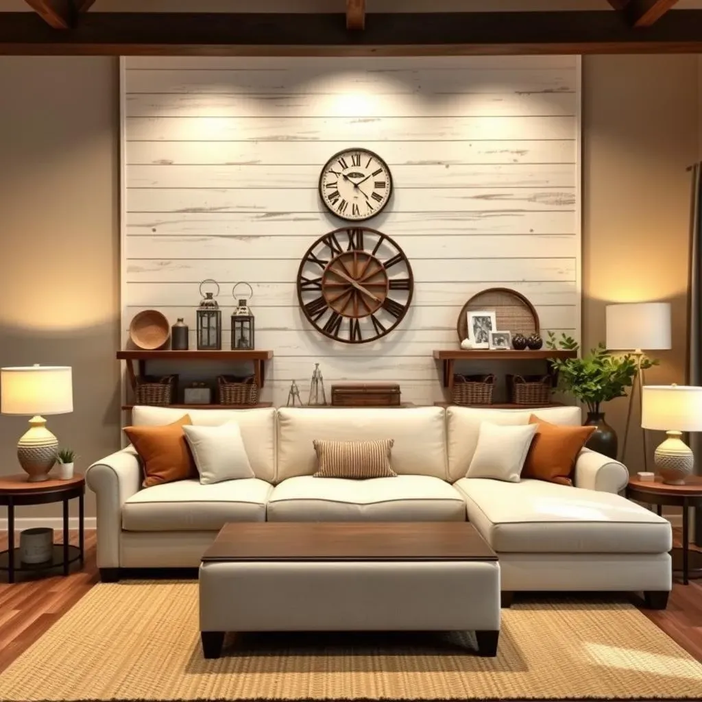 Amazing Farmhouse Living Room Accent Wall Ideas