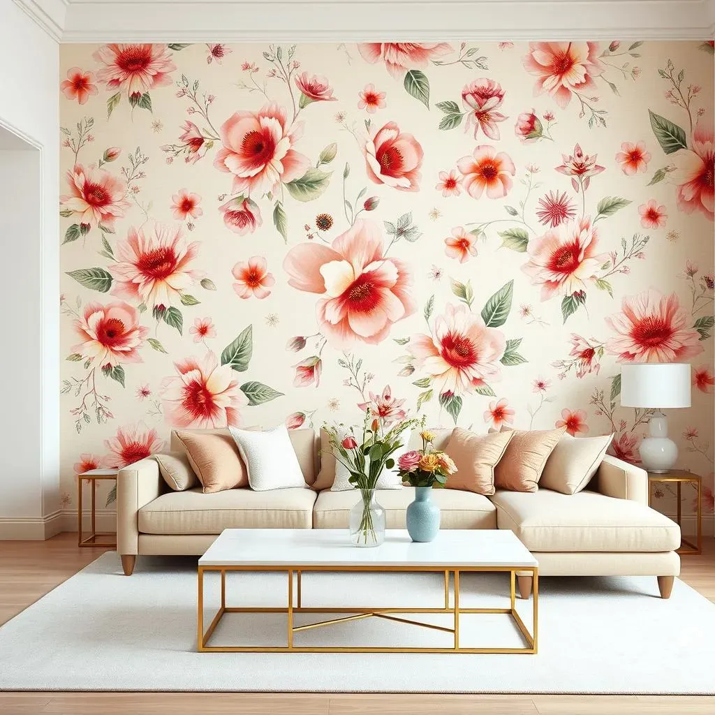 Amazing Floral Wallpaper Accent Wall Ideas