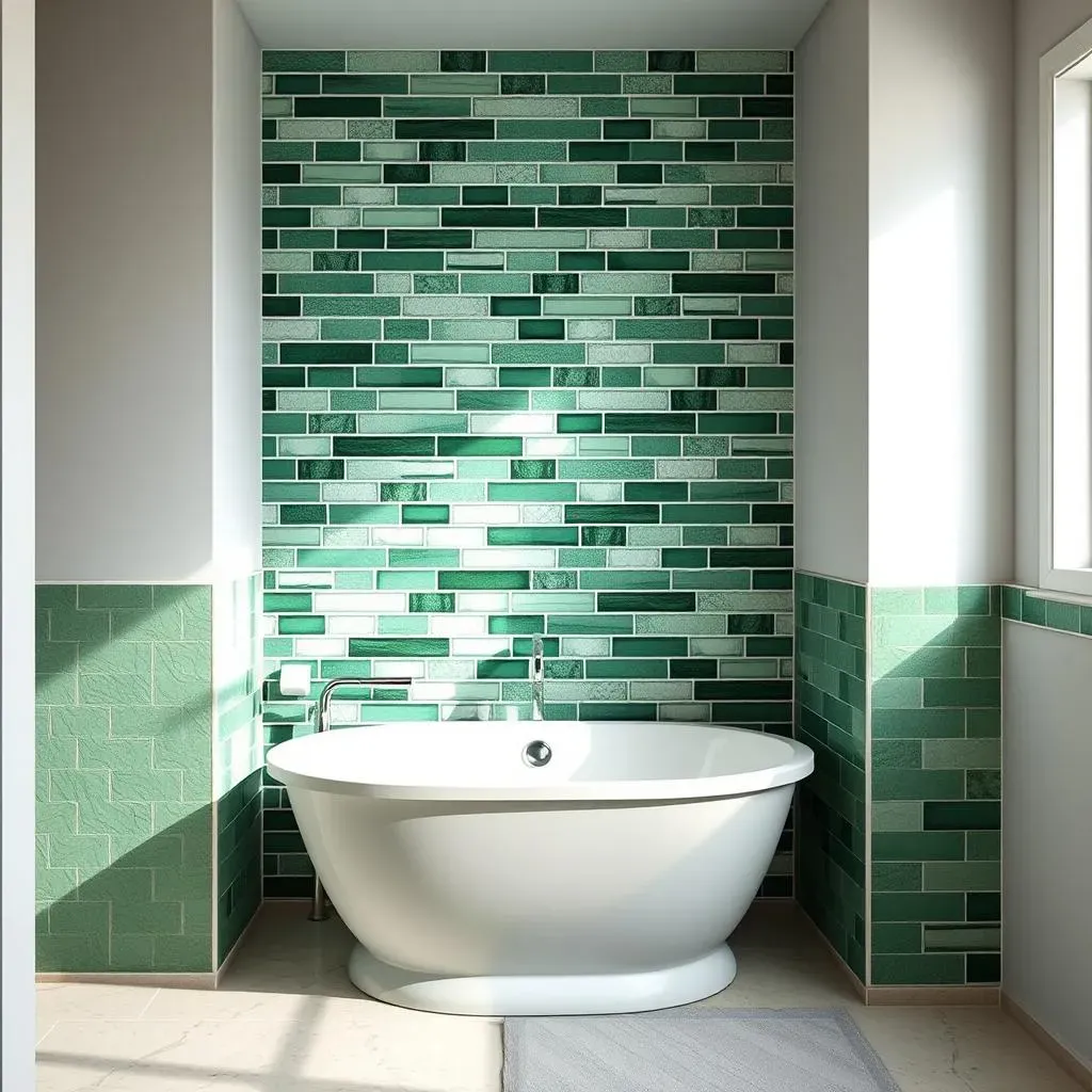 Green Tile Accent Wall Ideas for a Refreshing Bathroom Vibe