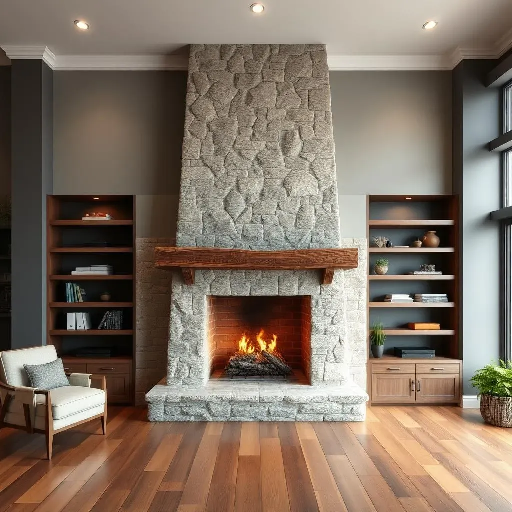 Highlighting Your Fireplace:  Living Room Accent Wall Design Examples