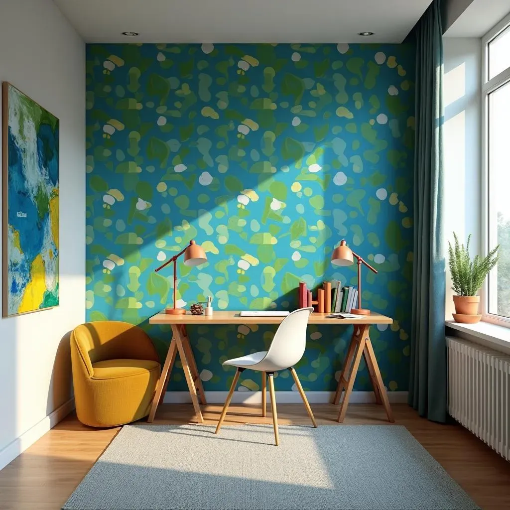 Home Office Wallpaper Accent Wall: Discover Creative Ideas
