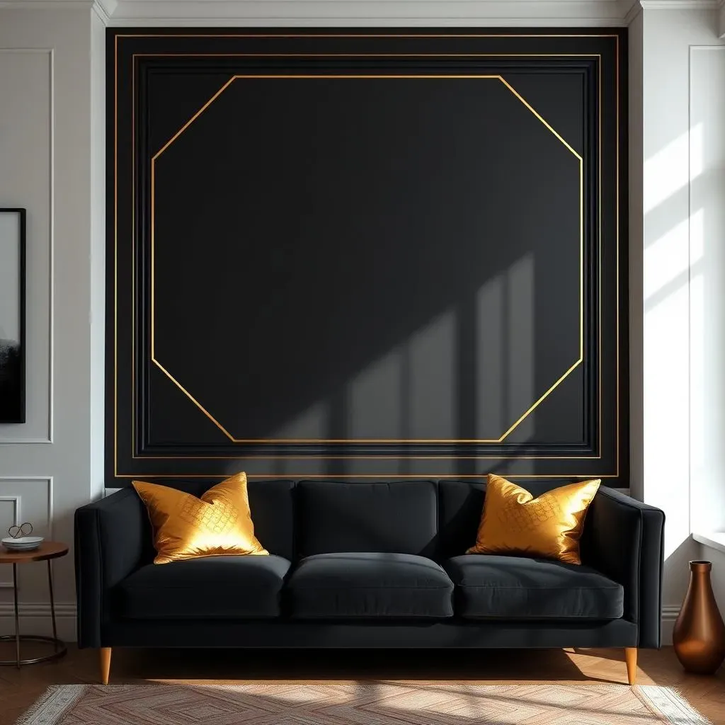 How to Create Your Own Black and Gold Accent Wall