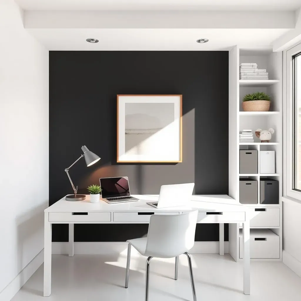 How to Incorporate a Black Accent Wall in a Small Office