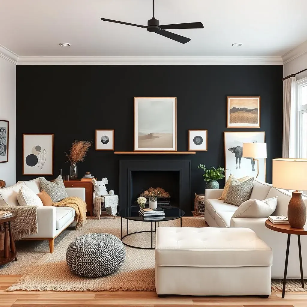 How to Style a Black Wall: Furniture, Decor, and Lighting