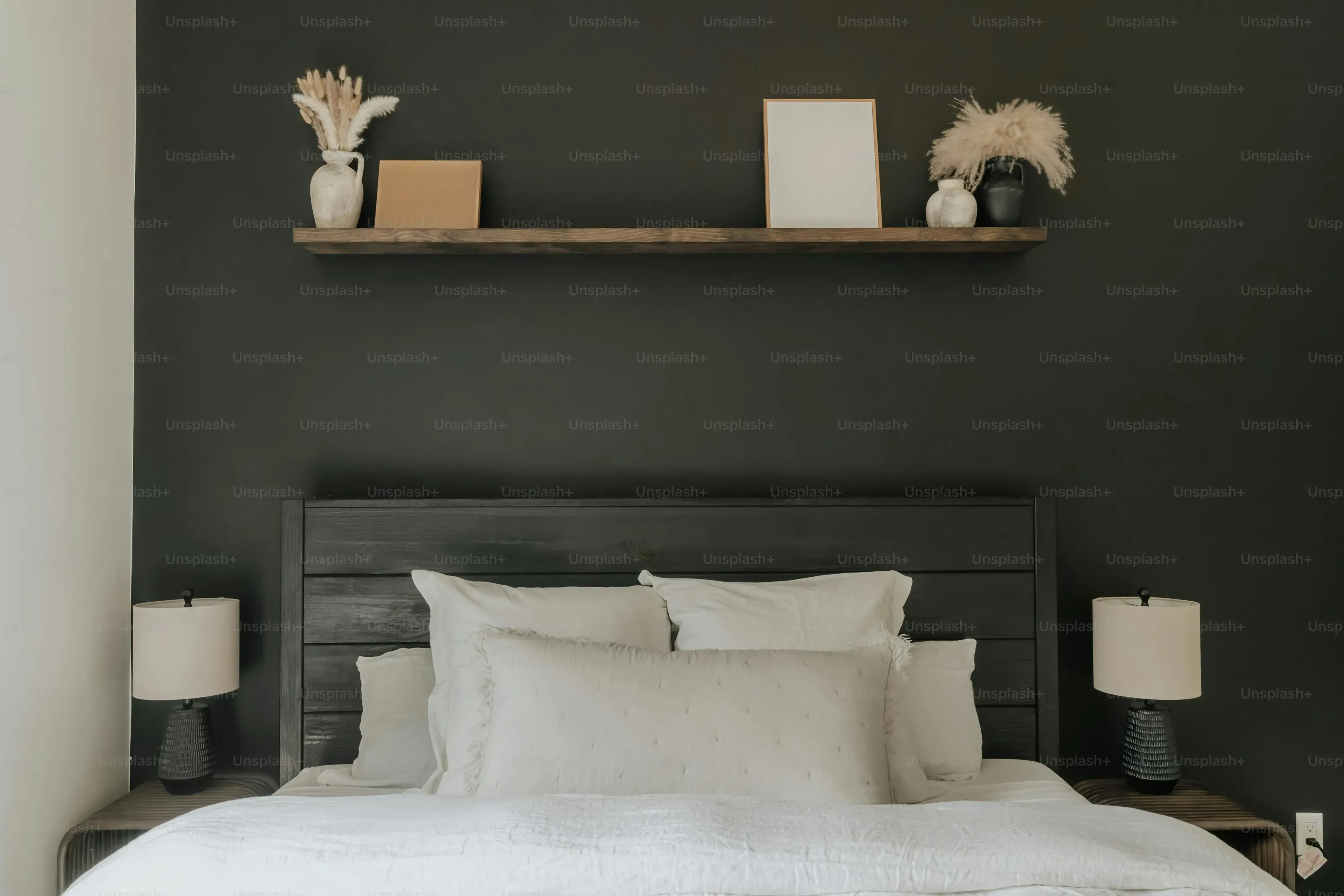 Lighting Strategies for a Black Accent Wall Bedroom Decor