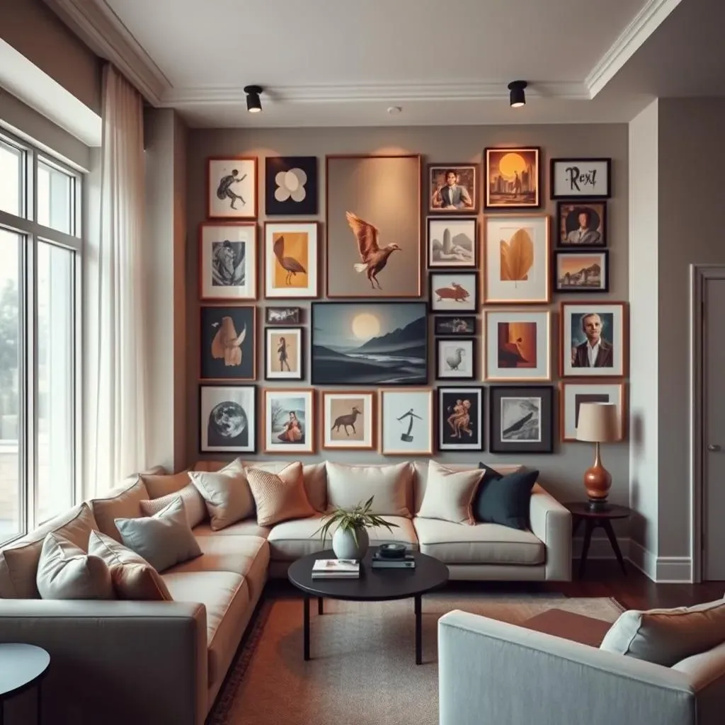 Amazing Living Room Accent Wall Ideas with Art