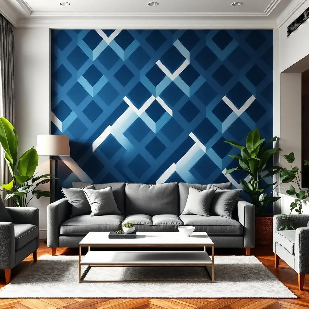 Amazing Living Room Accent Wall Ideas with Patterns