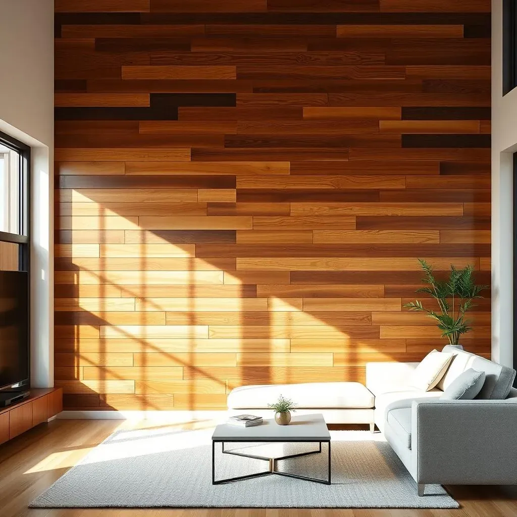 Amazing Living Room Accent Wall Ideas with Wood