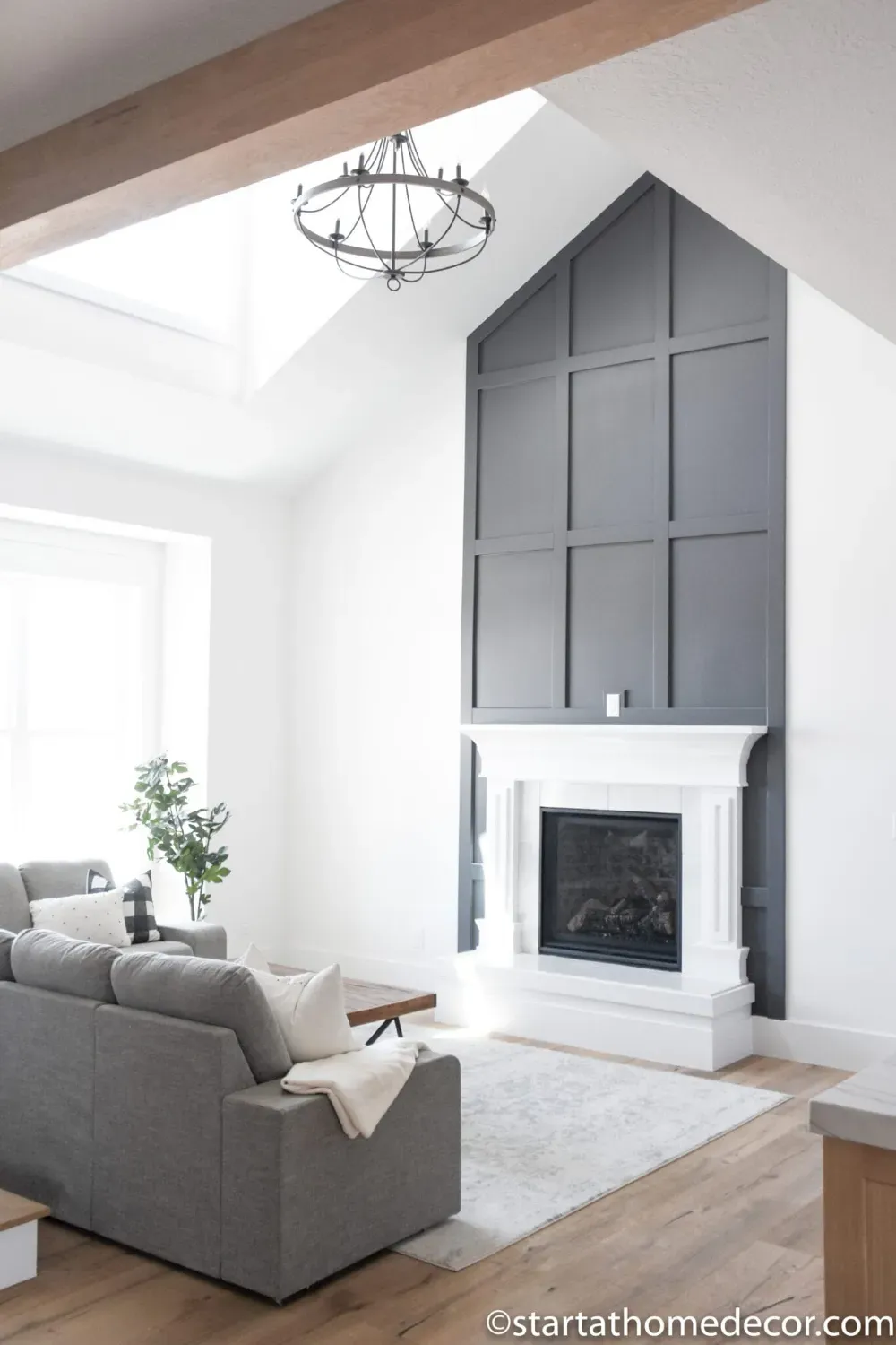 Brilliant living room accent wall with fireplace designs