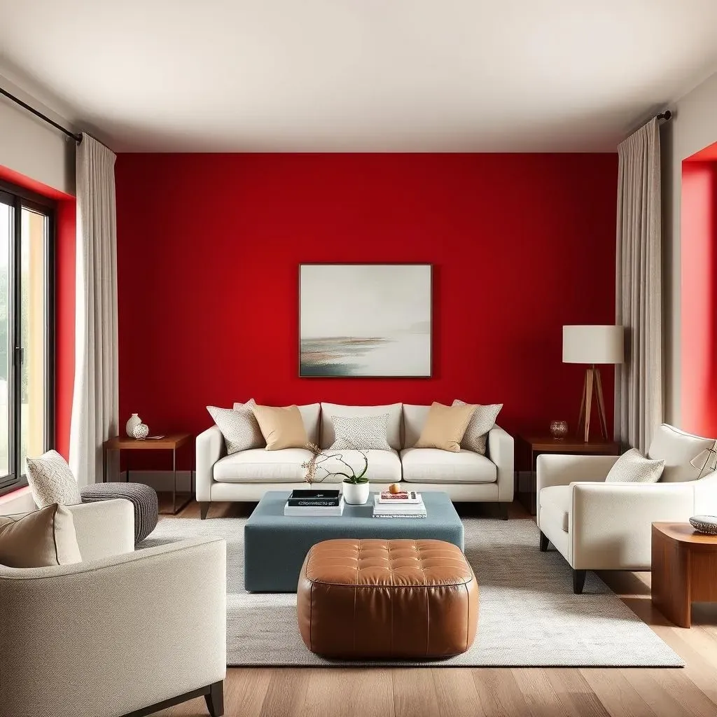 Living Room Ideas: Decorating Around Your Red Accent Wall