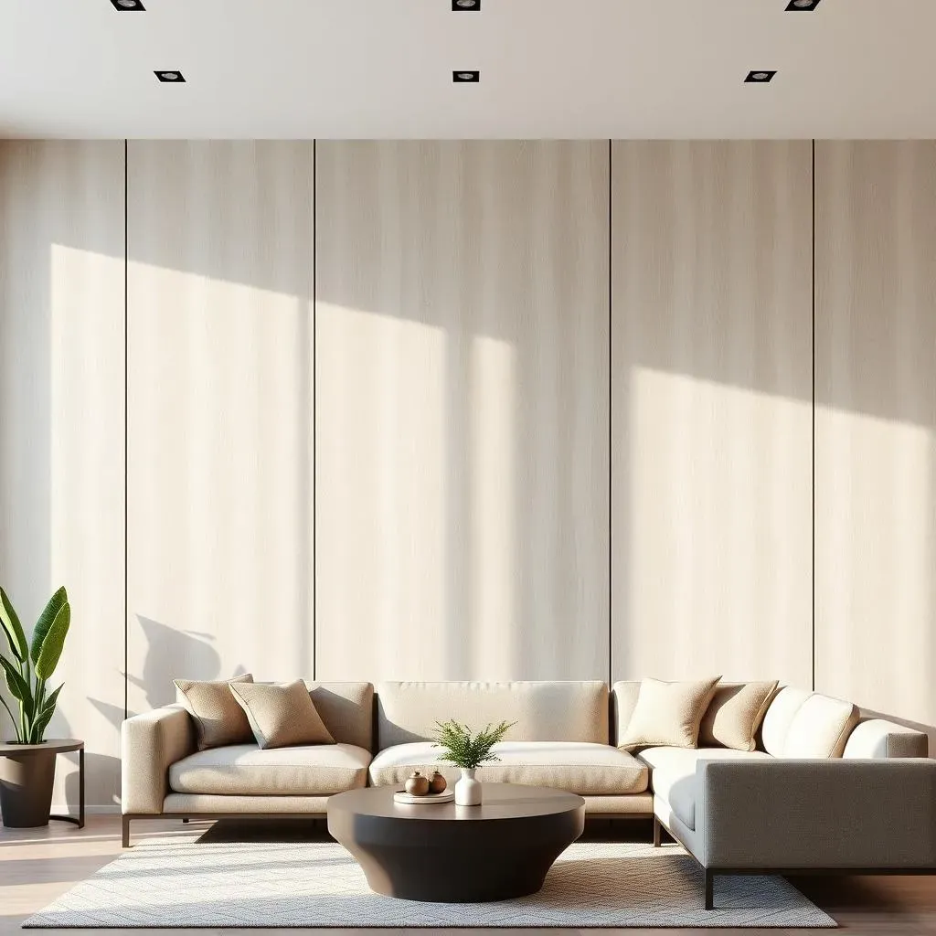 Material Magic: Accent Wall Elegant Living Room Ideas with Texture and Depth