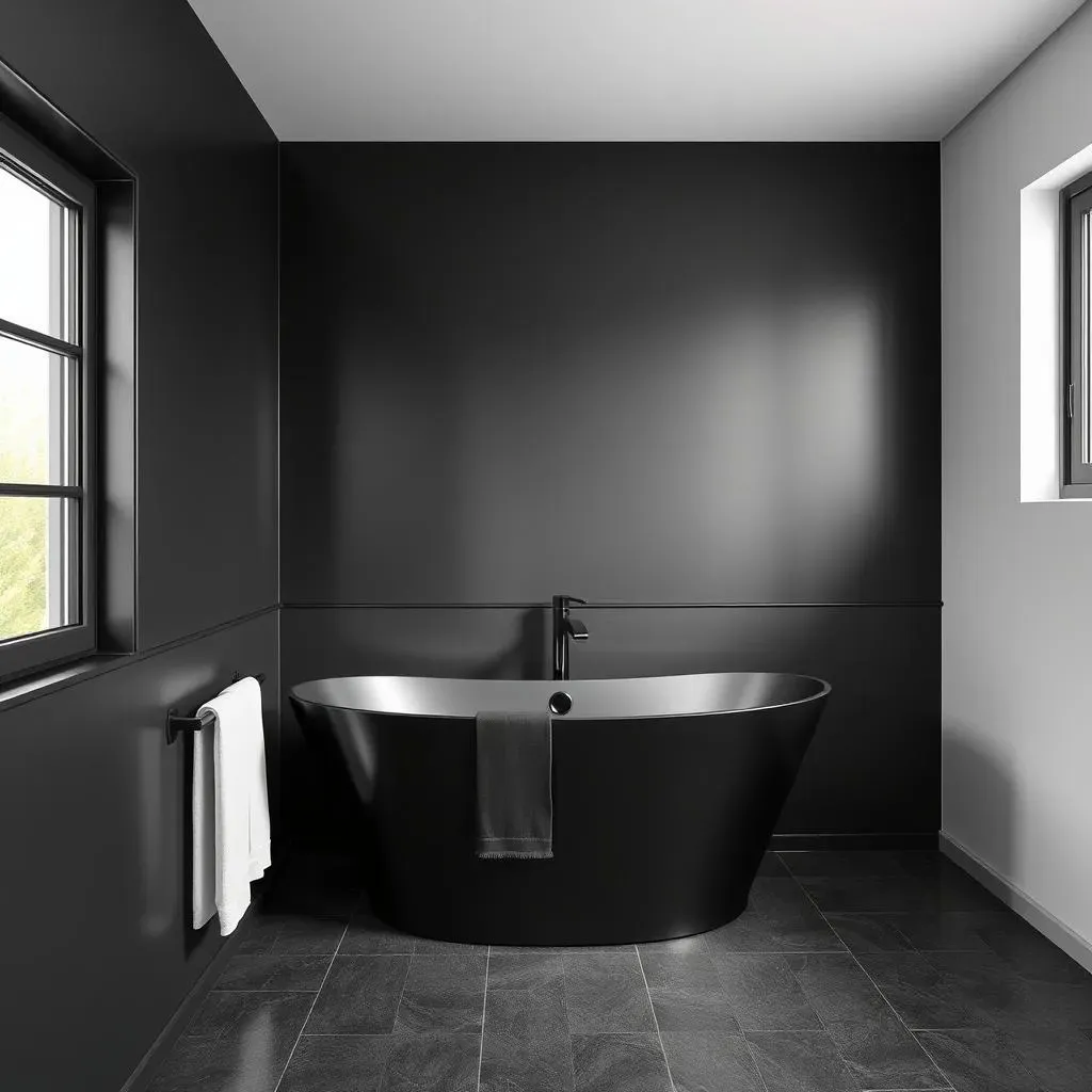 Materials and Finishes for Black Wall Bathrooms