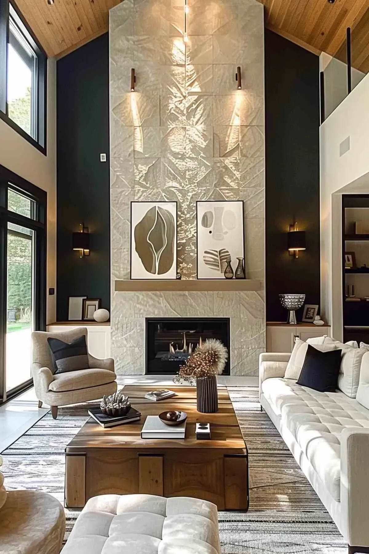 Materials and Textures for Stunning Modern Fireplace Accent Walls