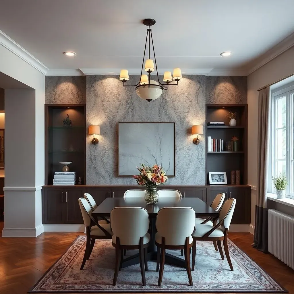 Maximizing Impact: Lighting, Storage, and Themed Dining Room Accent Walls