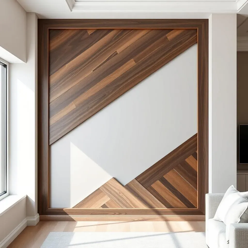 Modern Geometric Wood Trim Accent Wall Designs