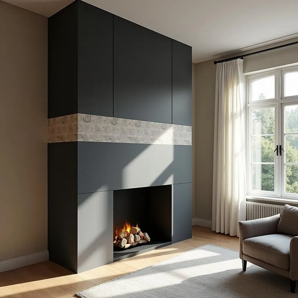 Modern Marvels: Paint and Wallpaper Accent Fireplace Wall