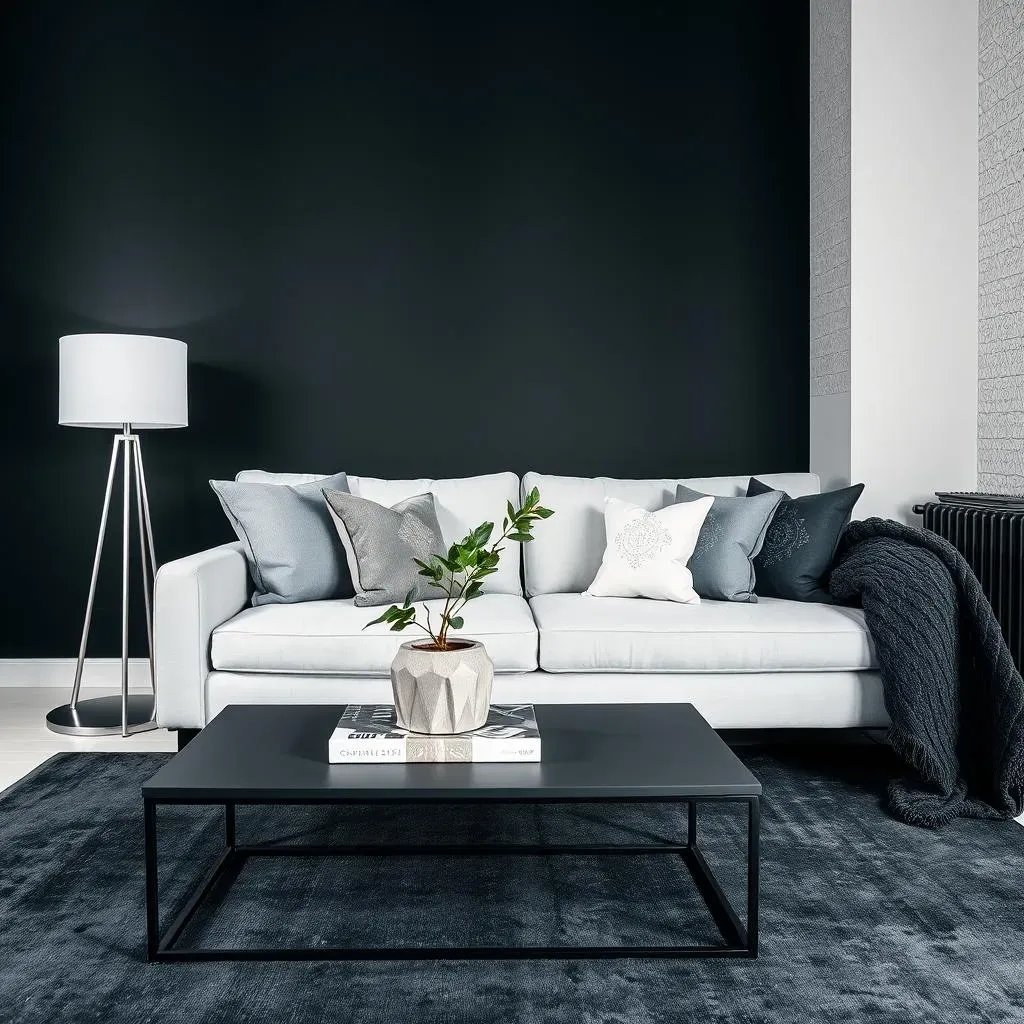 Monochrome Magic: Exploring Shades of Gray with Black Walls