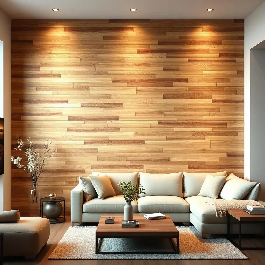 Natural & Textured Accent Living Room Wall Ideas