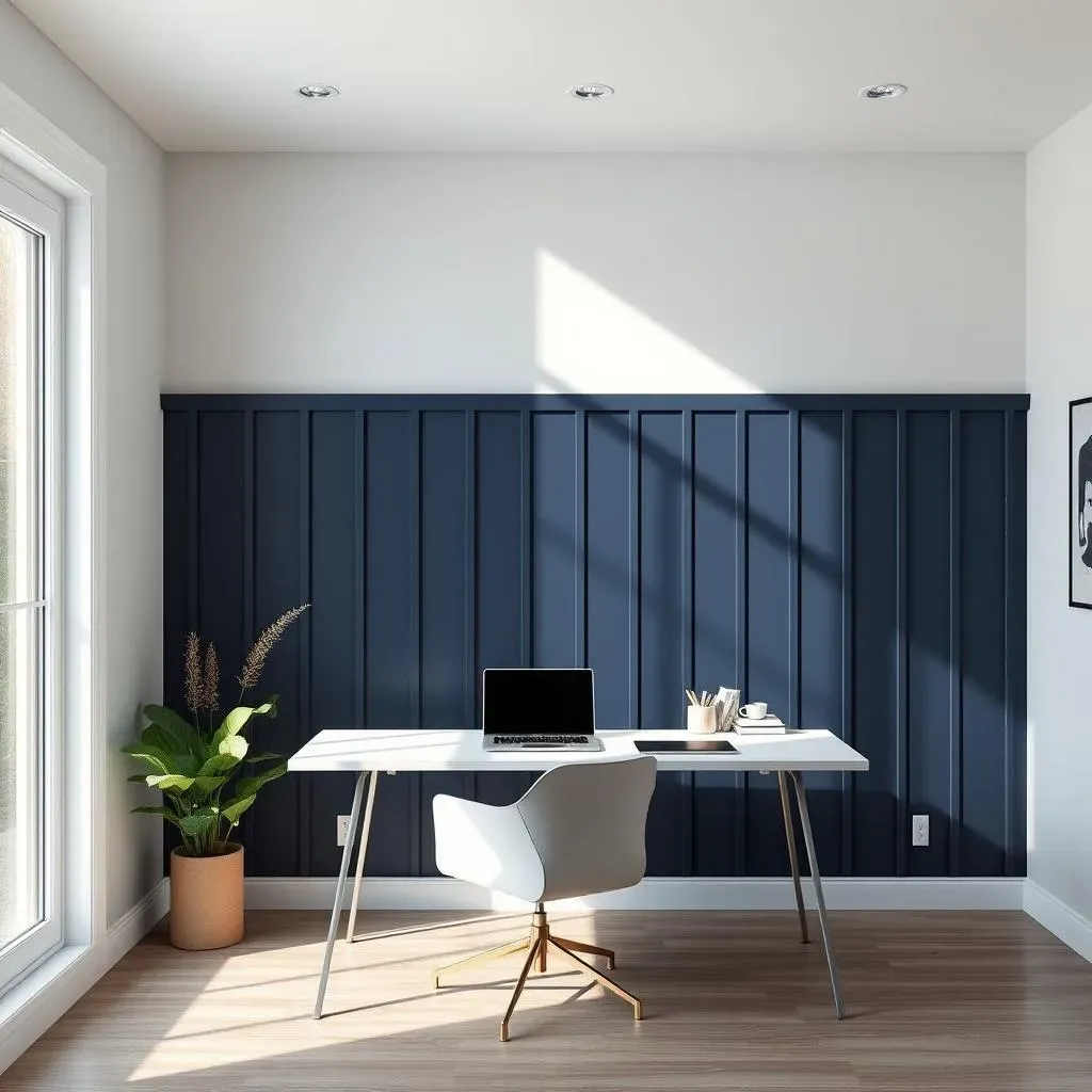 Office Accent Wall Ideas: Incorporating Trim and Paneling