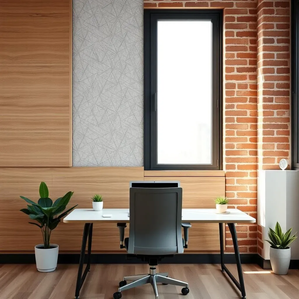 Office Accent Wall: Materials and Textures