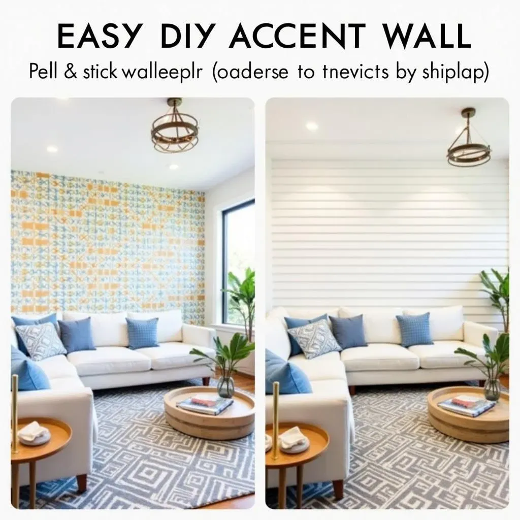 PeelandStick and Shiplap: Easy DIY Accent Wall Techniques