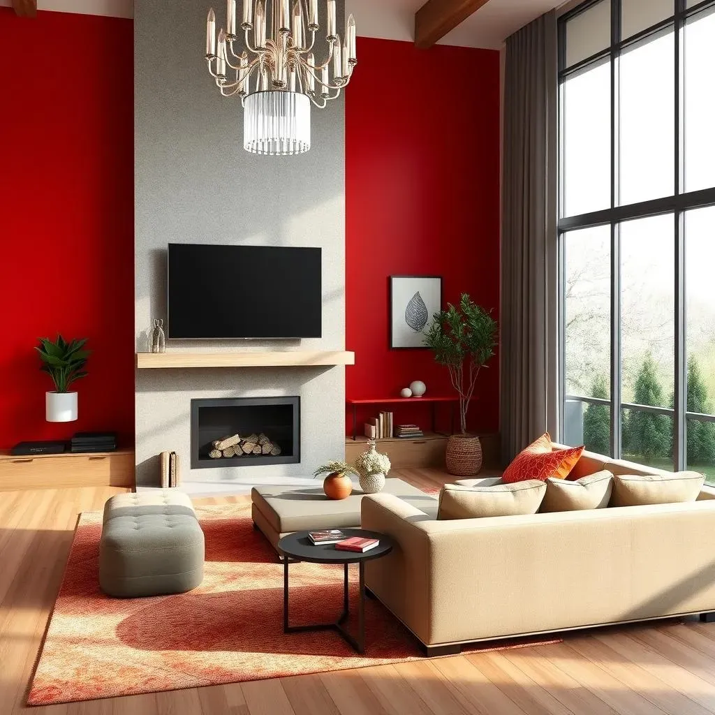 Absolute Red Accent Wall Living Room Ideas You'll Crave