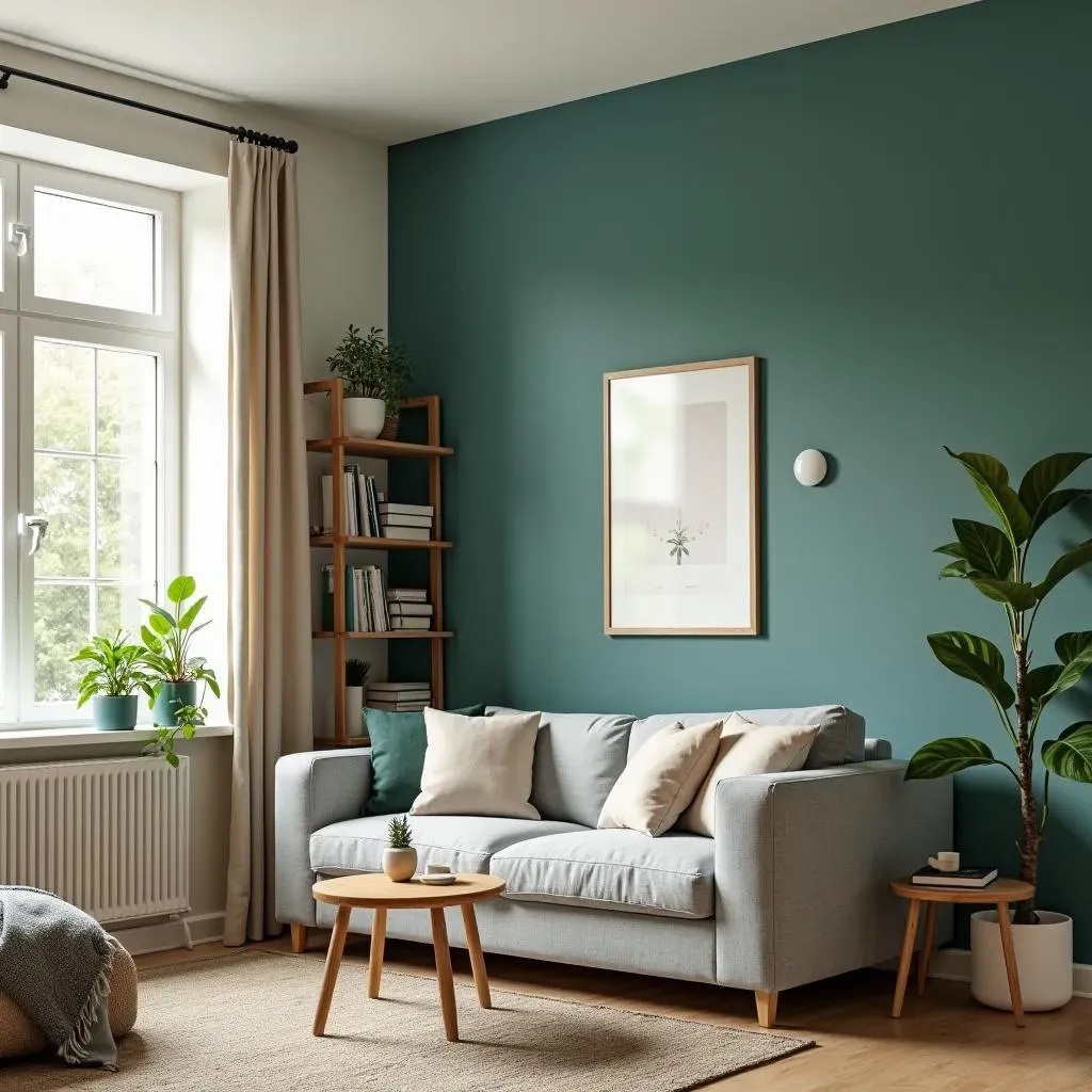 Amazing Small Living Room Paint Ideas with Accent Wall