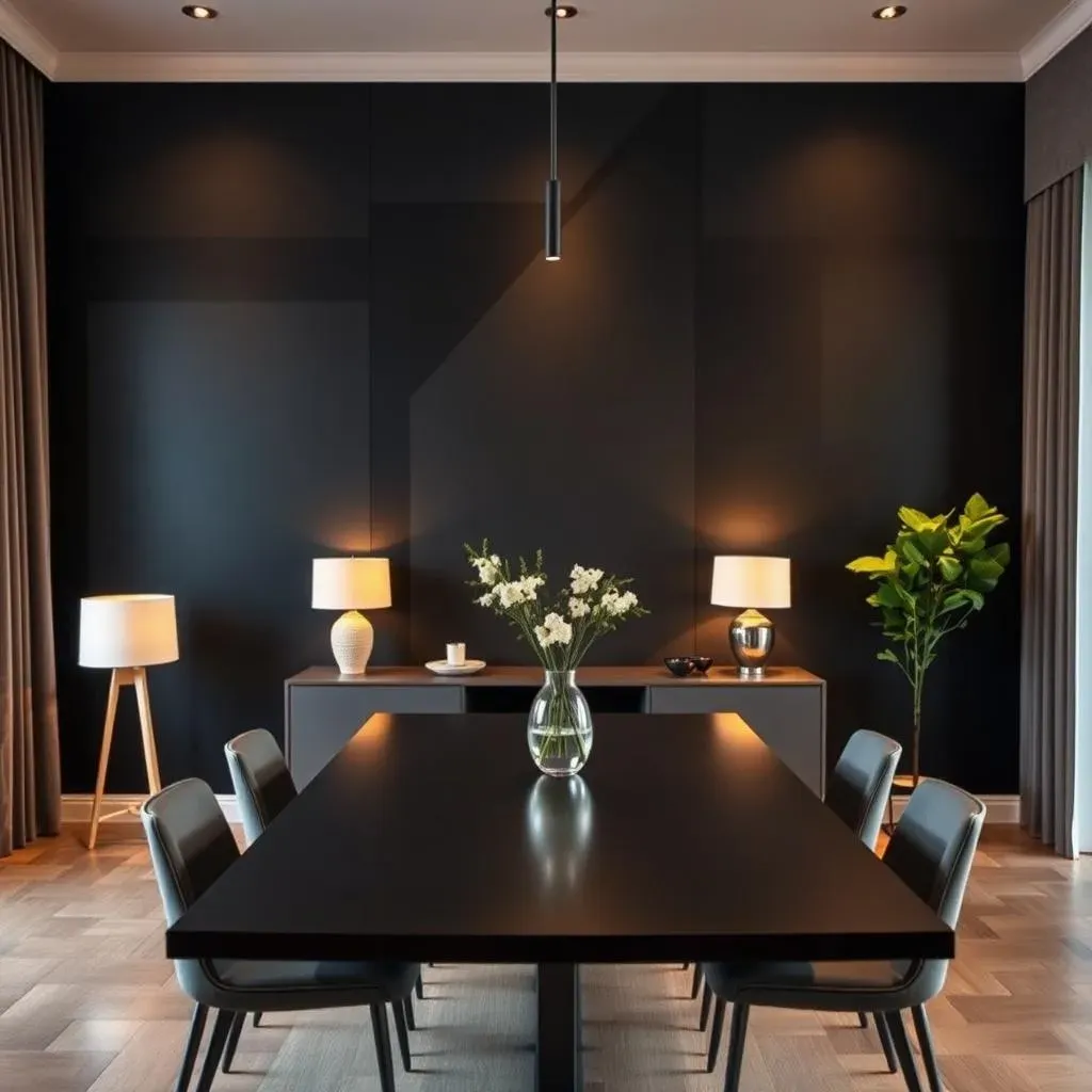 Stunning Black Accent Wall Ideas for Your Dining Room