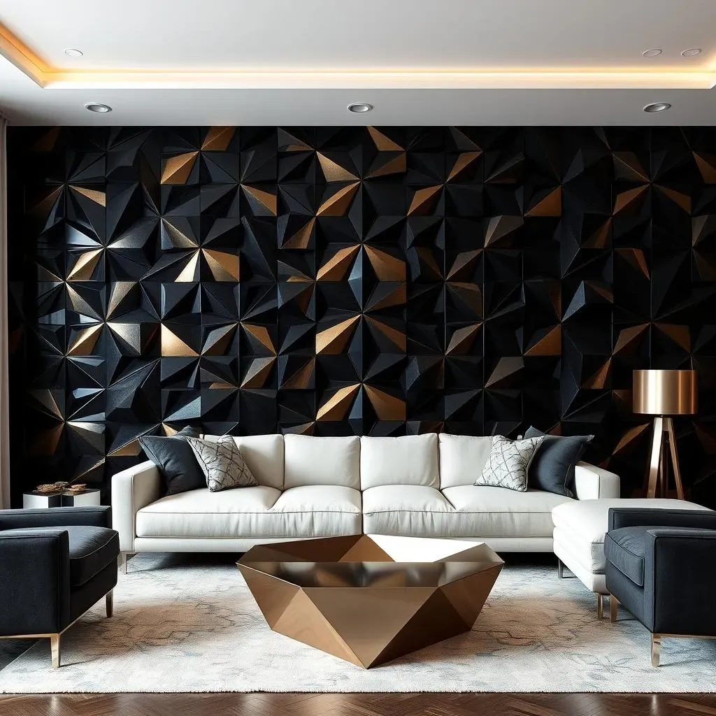 Stunning Black Accent Wall Ideas with Metal Accents