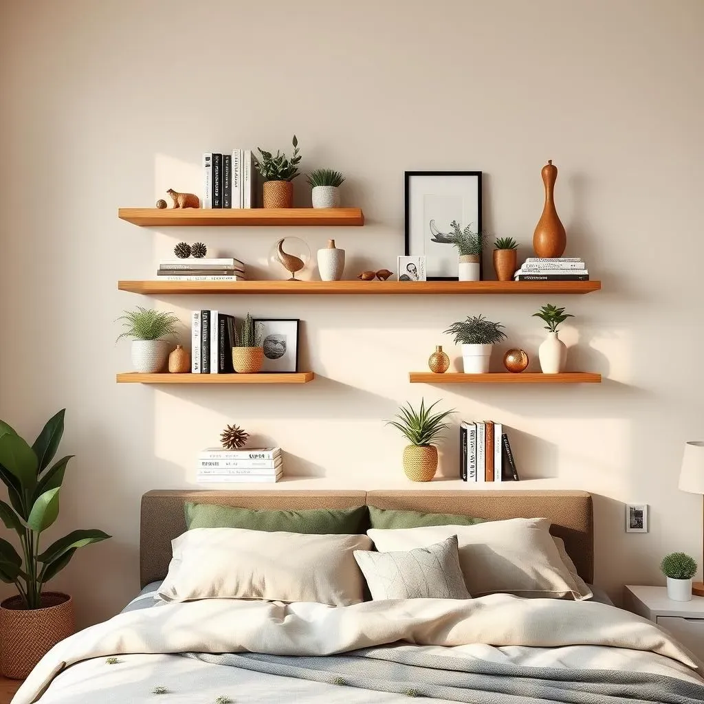 Styling Your Bedroom Accent Wall with Shelves: Decor Ideas