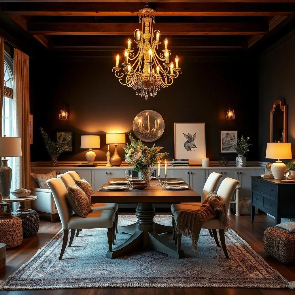 Styling Your Black Accent Wall Dining Room: Decor and Lighting Ideas