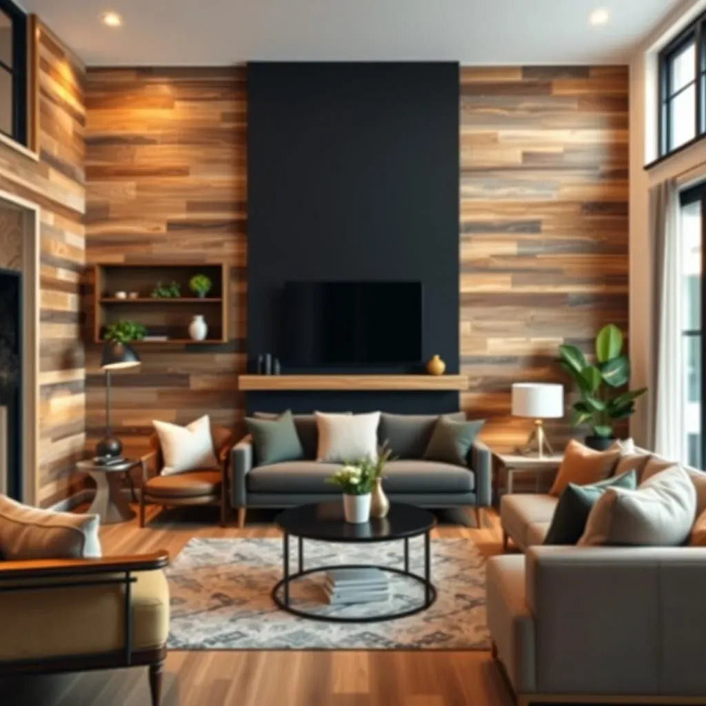 Styling Your Black Accent Wall with Wood Accents: From Rustic to Modern