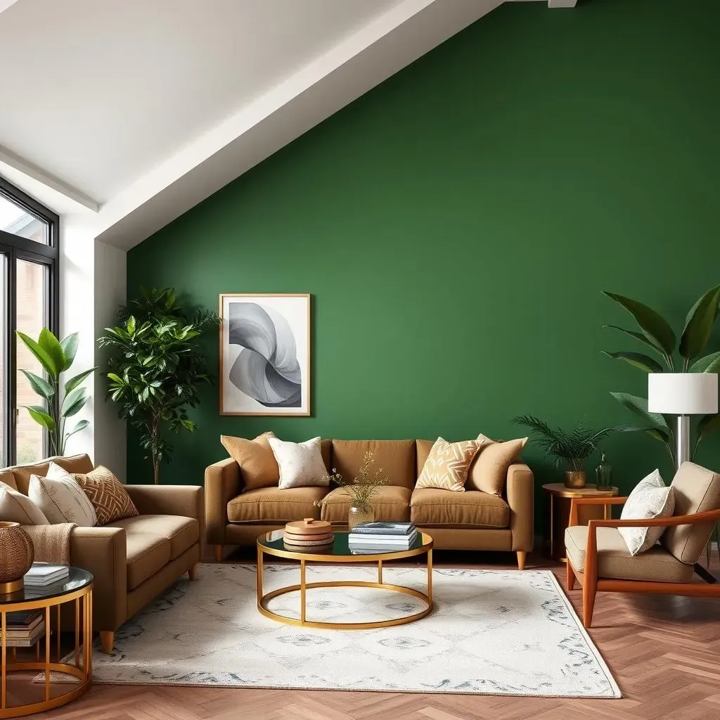 Styling Your Living Room Around a Green Accent Wall