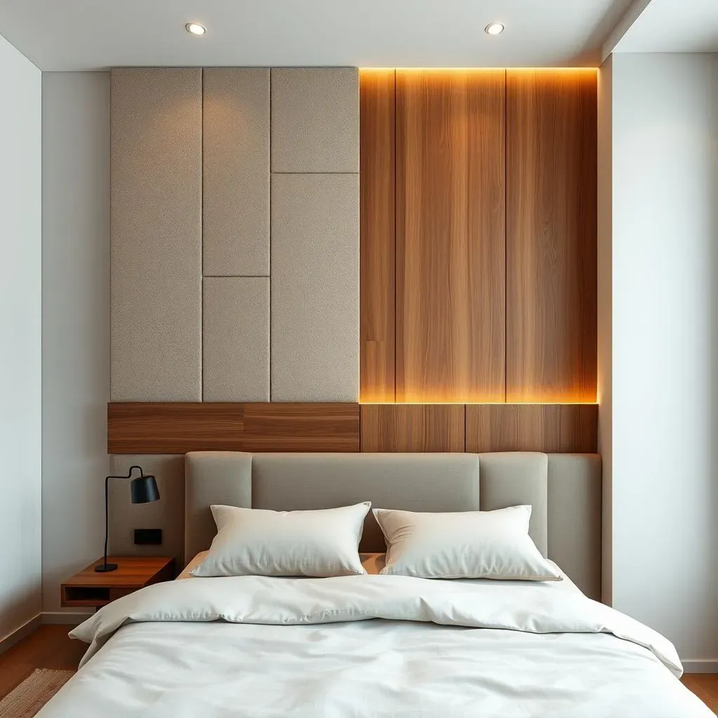 Textural Bedroom Accent Wall Ideas 2023: Wood, Fabric, and More