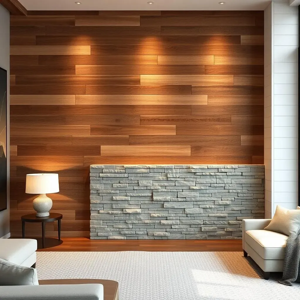Textural Living Room Accent Wall Ideas: Wood, Stone, and More