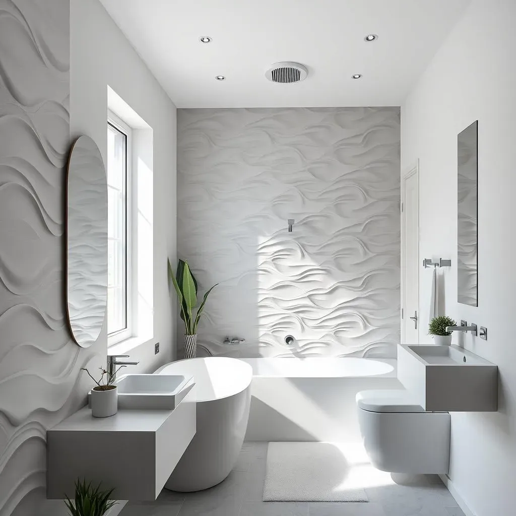 Textured and Tiled Easy Bathroom Accent Wall Options