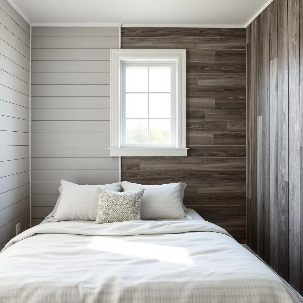 Textured Gray Accent Walls: Shiplap and Rustic Wood Ideas