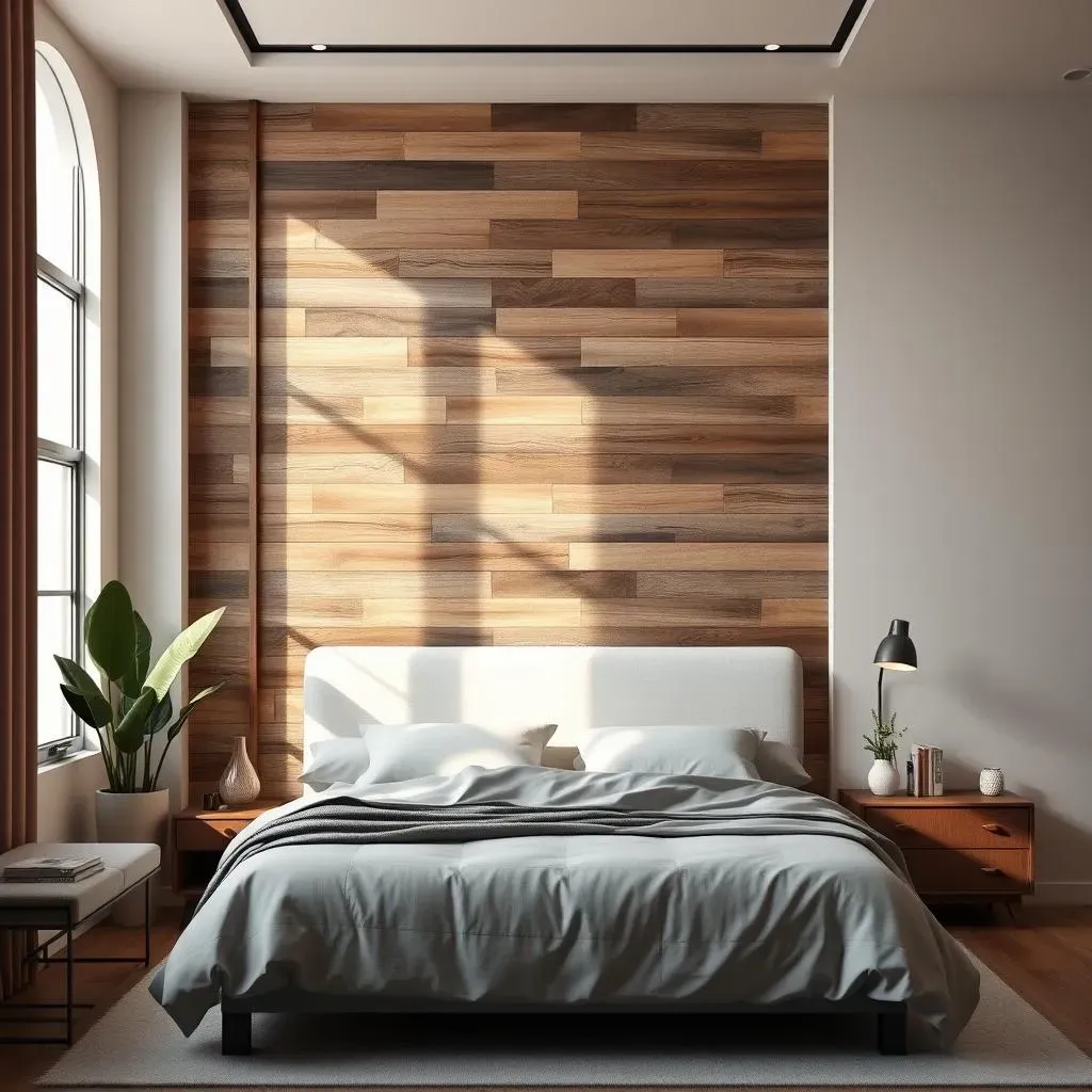 Textured Wonders: Adding Depth with Materials in Your Bedroom Accent Wall Ideas with Headboard