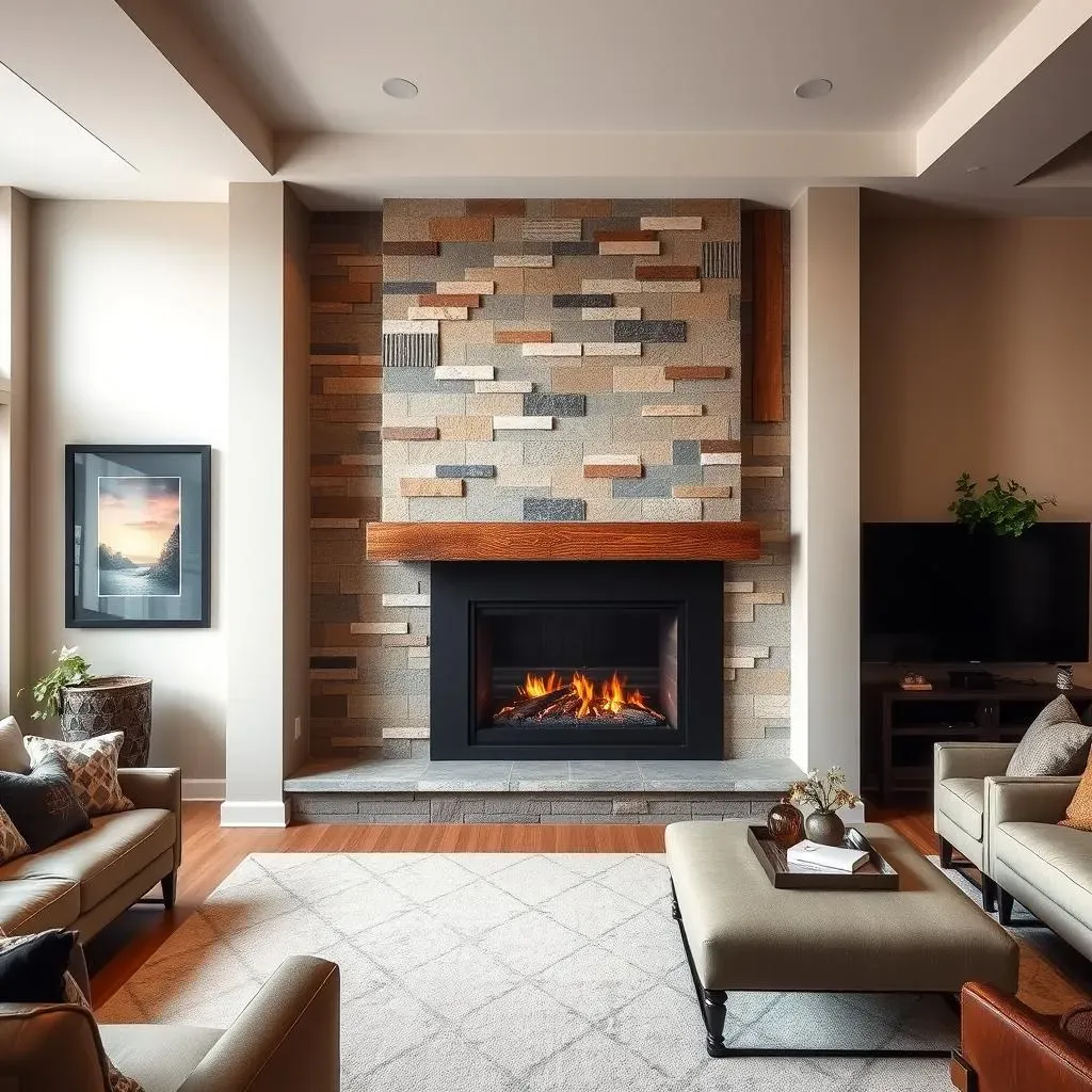 Tile and Mixed Media Accent Wall Ideas for a Unique Fireplace