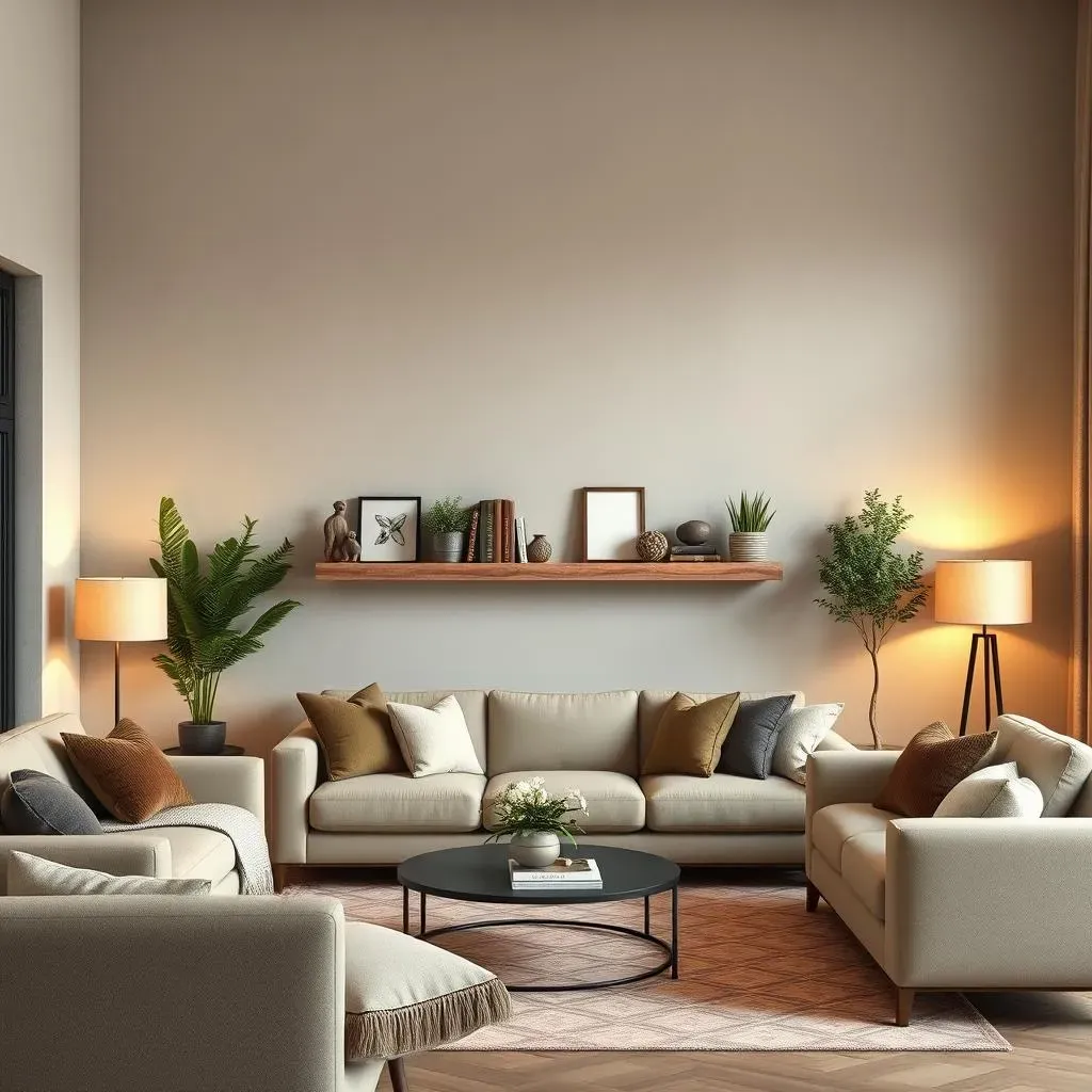 Transform Your Living Room with Accent Walls and Shelves