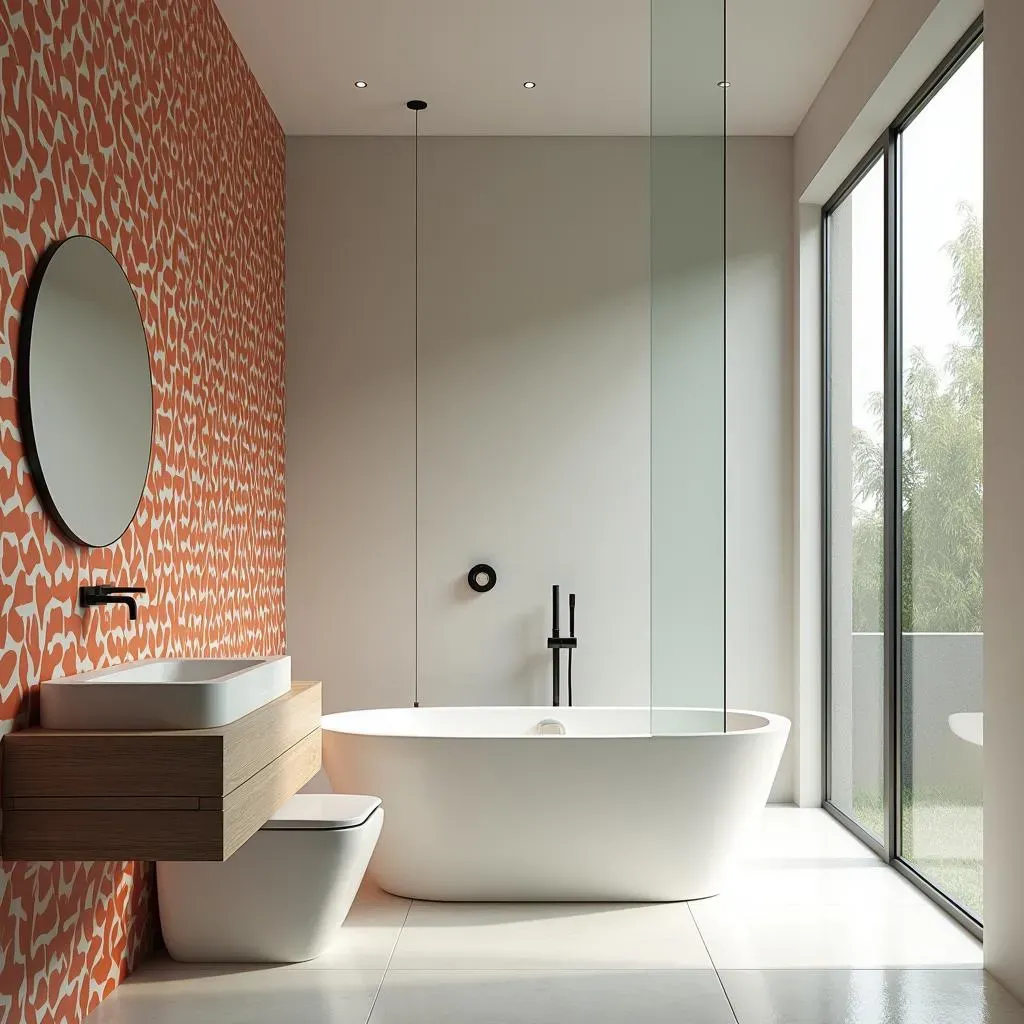 Transforming Your Bathroom with Modern Wallpaper Accent Walls