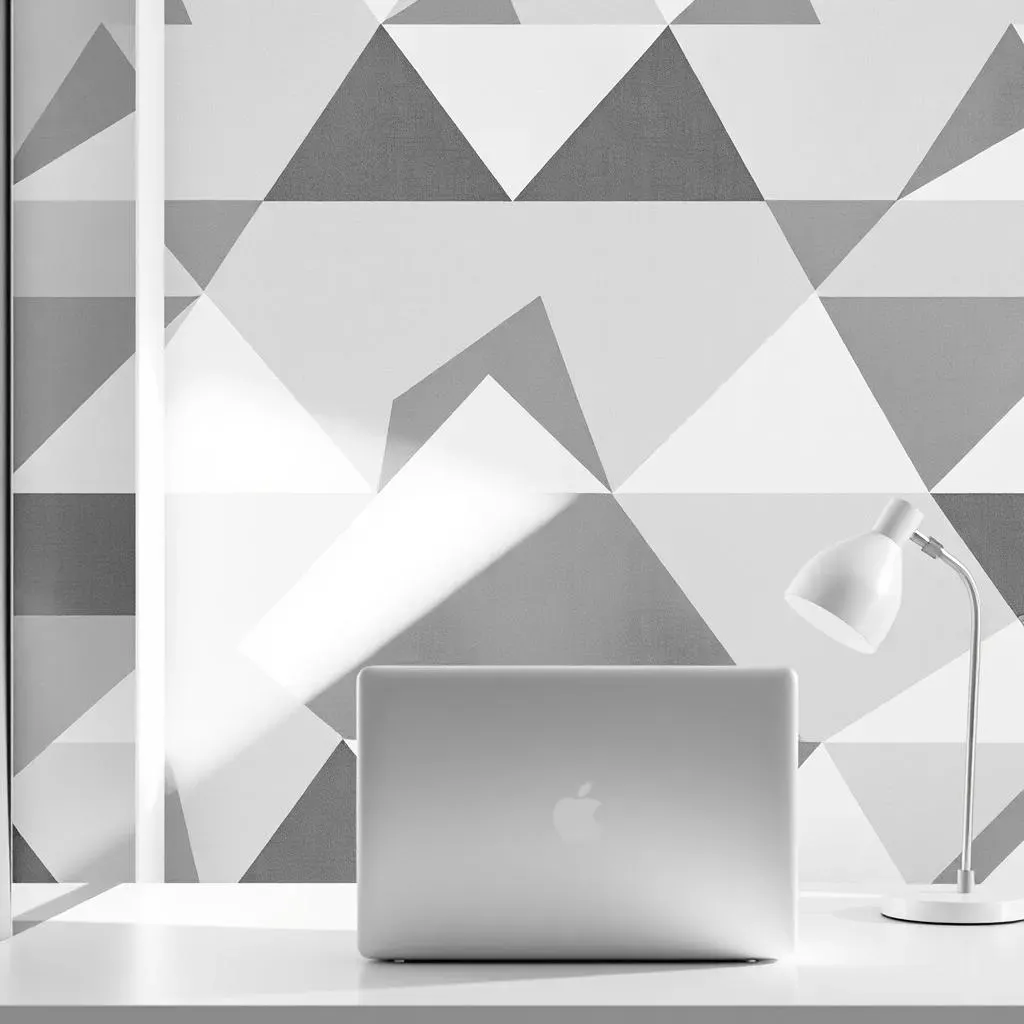 Trendy Wallpaper and Geometric Patterns for Your Office Wall Accent