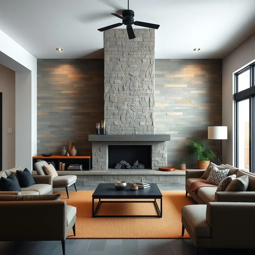 Unique Materials: Elevating Fireplace Accent Wall Ideas