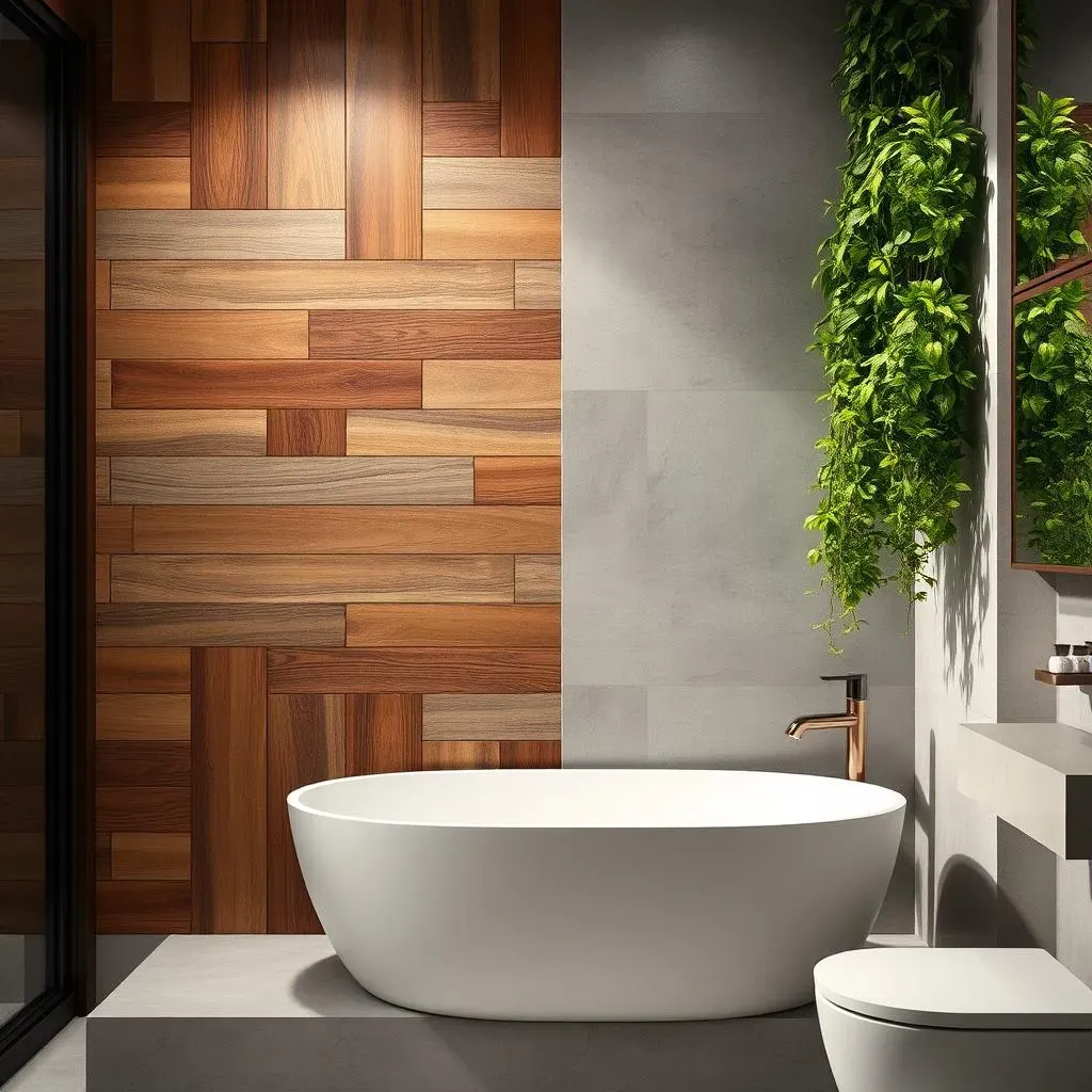 Unique Materials for a Standout Bathroom Accent Wall