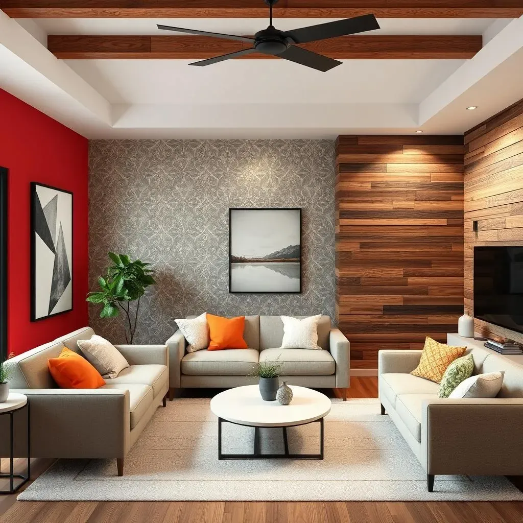 Various Living Room Accent Wall Design Ideas