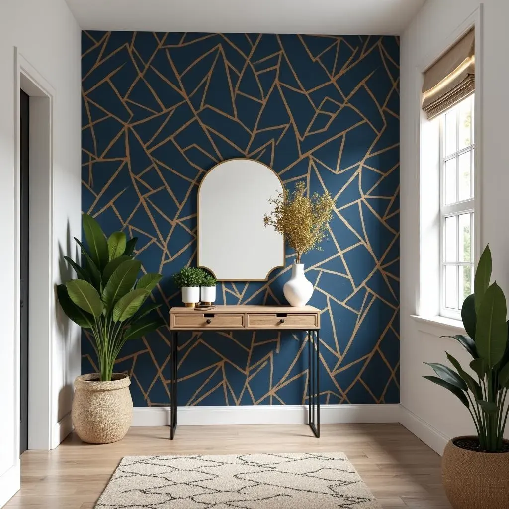 Stunning Wallpaper Accent Wall Ideas for Entryways