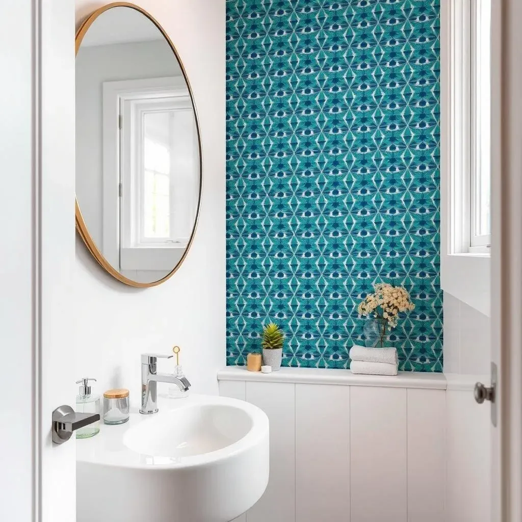 Wallpaper Accent Wall Ideas: Pattern and Personality in Your Small Bathroom